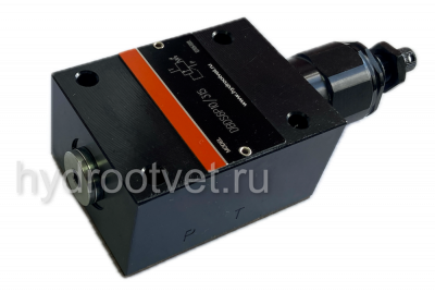 DBDH6P1X/100 - Предохранительный клапан прямого управления Ду6, давление регулировки до 100 бар, тип монтажа - на плиту, элемент регулировки H = рукоятка
